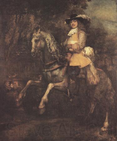 REMBRANDT Harmenszoon van Rijn portrait of Frederick Ribel on horseback (mk33) Germany oil painting art
